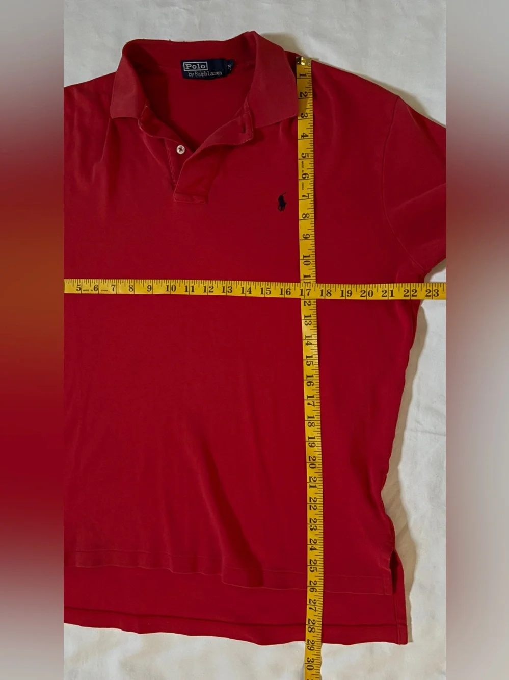 Polo Ralph Lauren Red Cotton Polo Shirt Made in USA